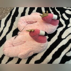 Forever 21 Pink Flamingo Slippers